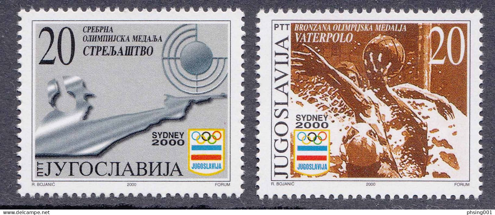 Yugoslavia 2000 Europa CEPT Millennium Butterflies Bee WWF Birds Olympic Games Sydney Costumes, Complete Year MNH
