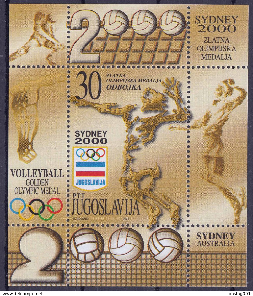 Yugoslavia 2000 Europa CEPT Millennium Butterflies Bee WWF Birds Olympic Games Sydney Costumes, Complete Year MNH