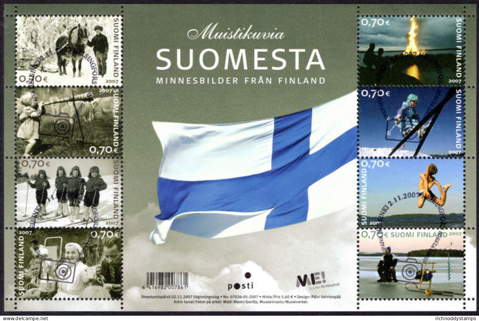 Finland 2007 Memories Of Finland Souvenir Sheet Fine Used. - Gebraucht