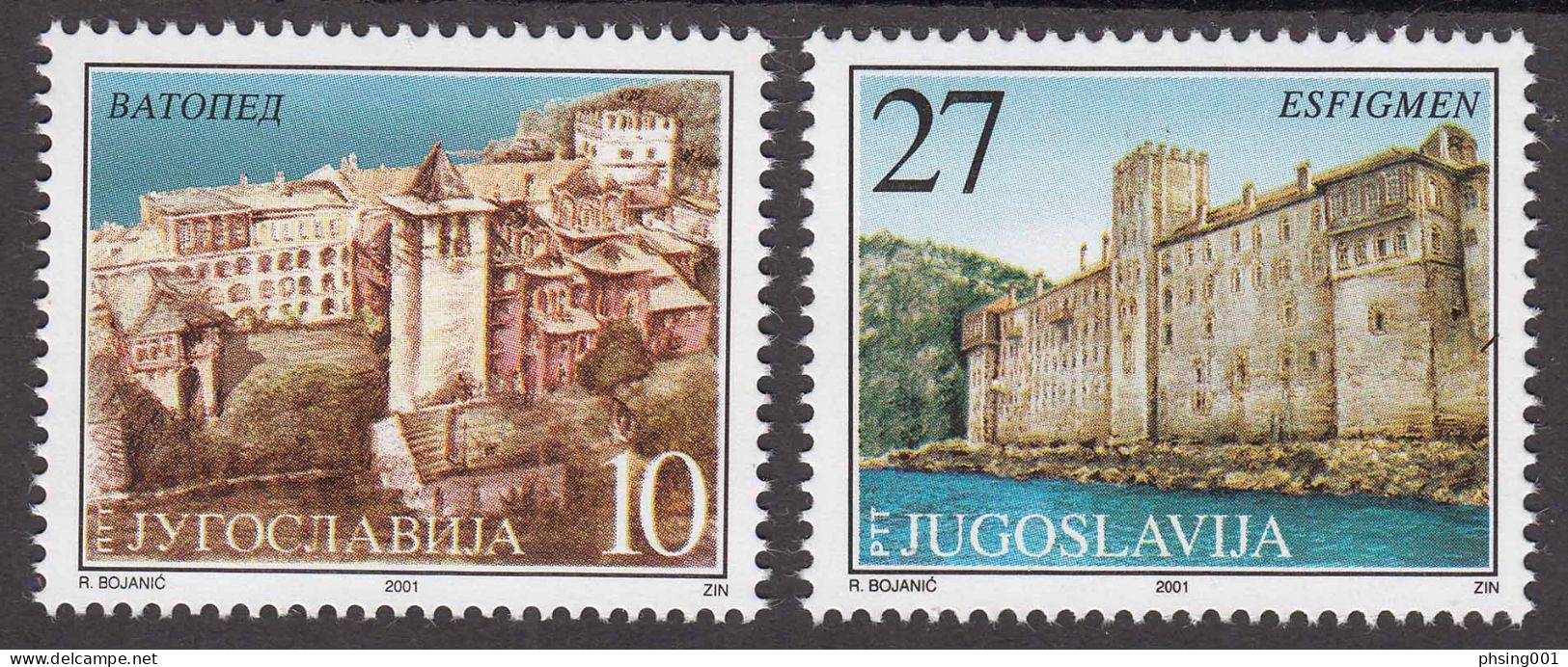 Yugoslavia 2001 Europa CEPT Waters Nikola Tesla, Minerals Flowers, Fauna ZOO Chess, Cmplete Year MNH - Années Complètes