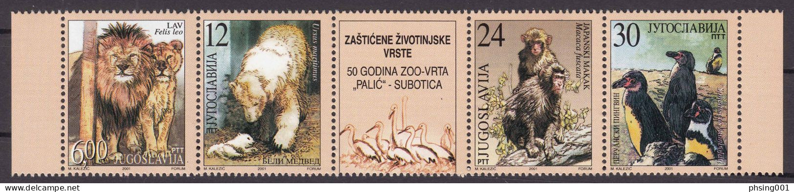 Yugoslavia 2001 Europa CEPT Waters Nikola Tesla, Minerals Flowers, Fauna ZOO Chess, Cmplete Year MNH - Années Complètes