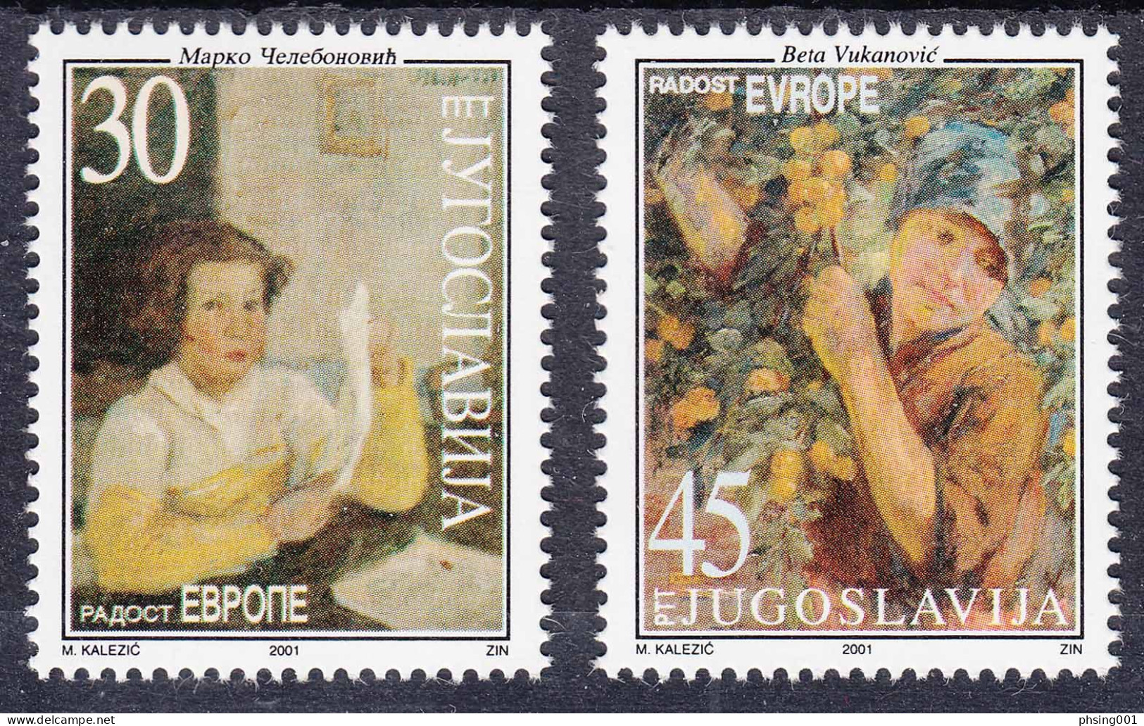 Yugoslavia 2001 Europa CEPT Waters Nikola Tesla, Minerals Flowers, Fauna ZOO Chess, Cmplete Year MNH