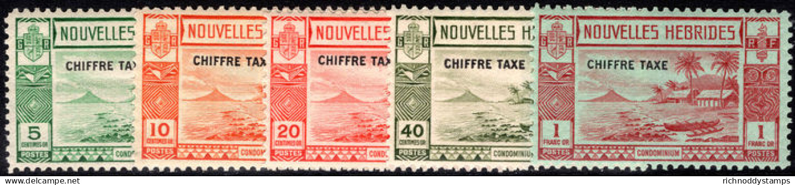 French New Hebrides 1938 Postage Due Set Lightly Mounted Mint. - Ongebruikt