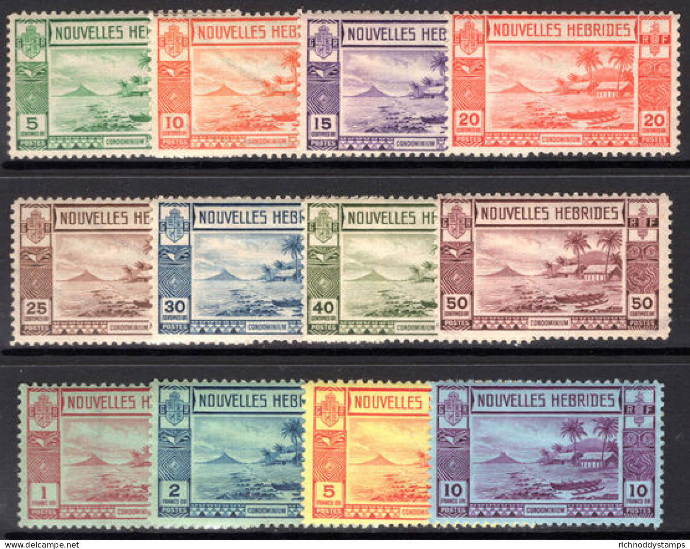 French New Hebrides 1938 Set Unmounted Mint. - Neufs