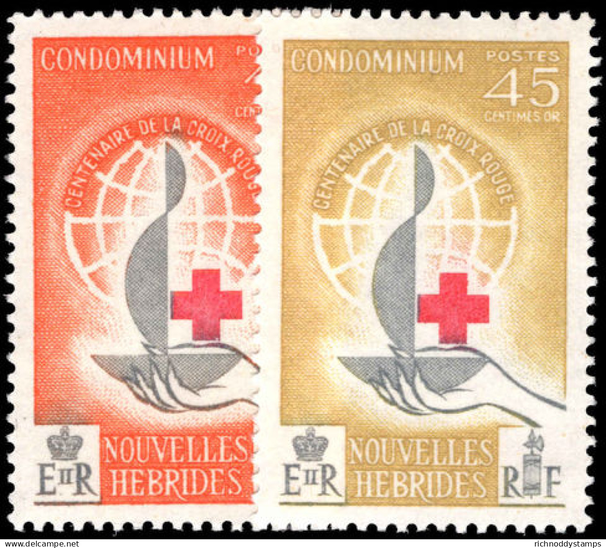 French New Hebrides 1963 Red Cross Lightly Mounted Mint. - Neufs