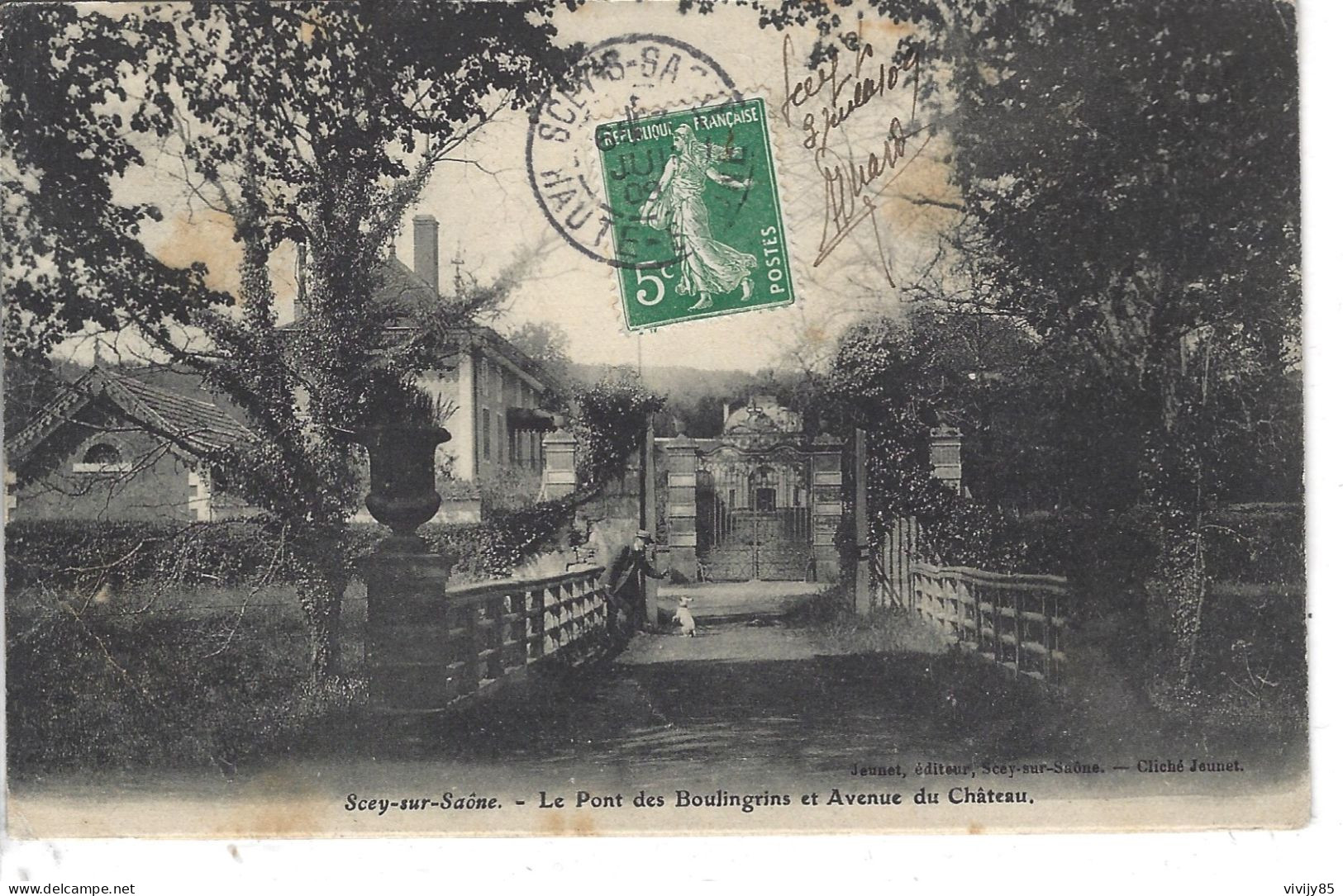 70 - SCEY SUR SAONE - Belle Vue Animée Du Pont Des Boulingrins Et Avenue Du Château - Scey-sur-Saône-et-Saint-Albin