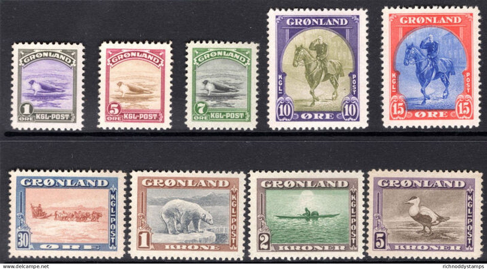 Greenland 1945 London Set Fine Unmounted Mint. - Unused Stamps