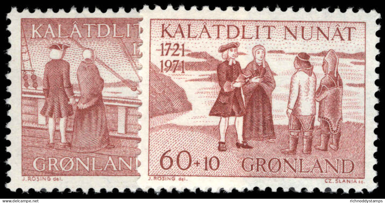 Greenland 1971 250th Anniversary Of Hans Egede's Arrival In Greenland Unmounted Mint. - Nuovi