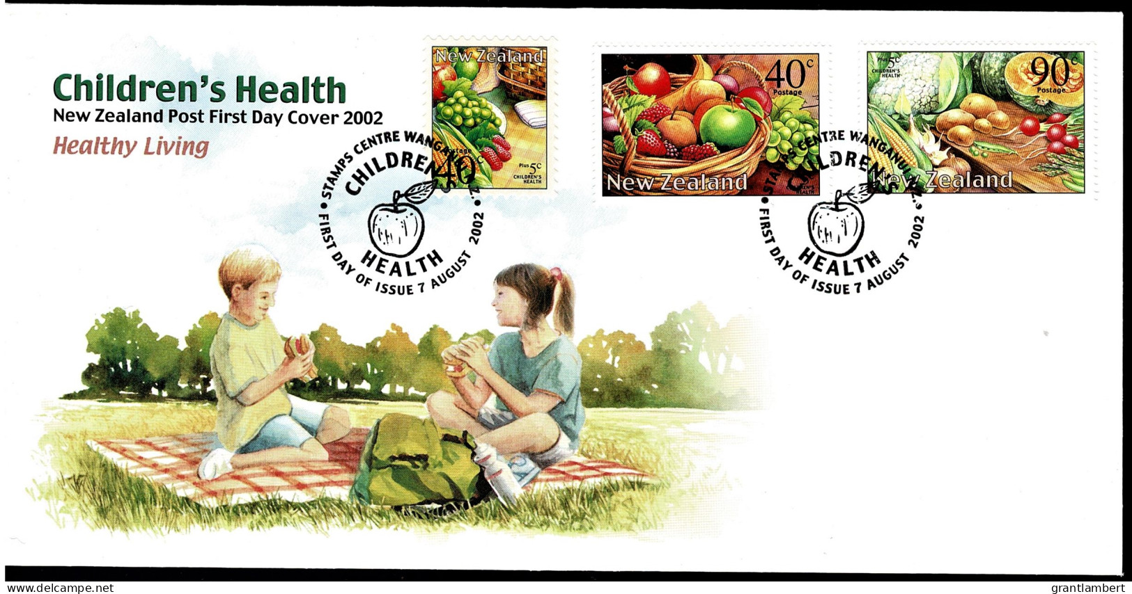 New Zealand 2002 Children's Health - Healthy Living FDC - FDC