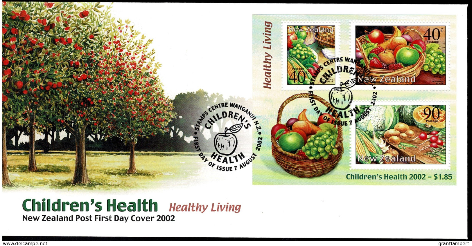 New Zealand 2002 Children's Health - Healthy Living Minisheet FDC - FDC