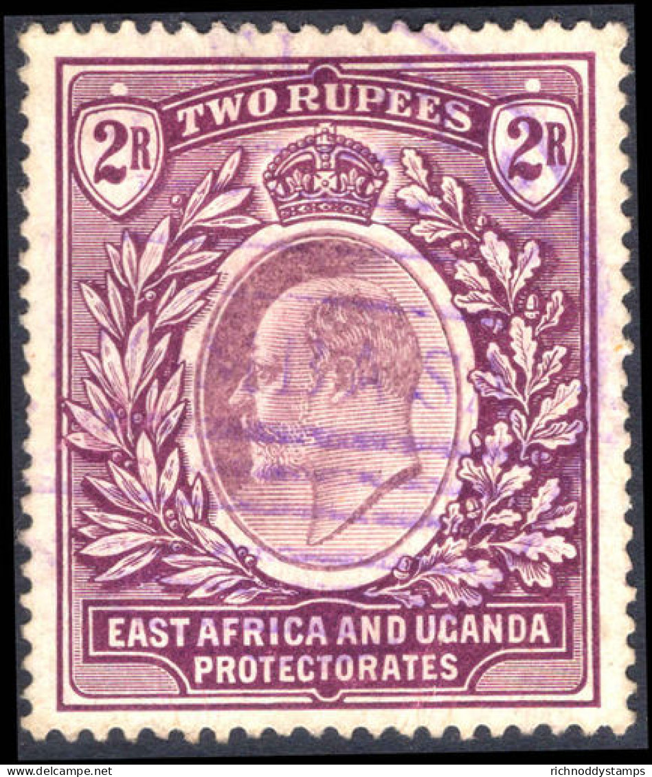 East Africa And Uganda 1904-07 2r Dull And Bright Purple Fine Used. - East Africa & Uganda Protectorates