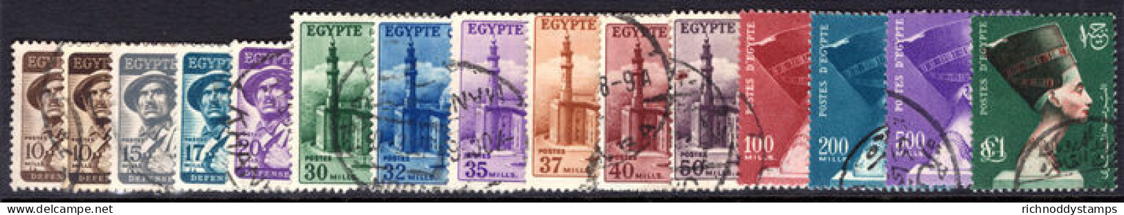 Egypt 1953-56 Part Set To  1 Fine Used. - Oblitérés