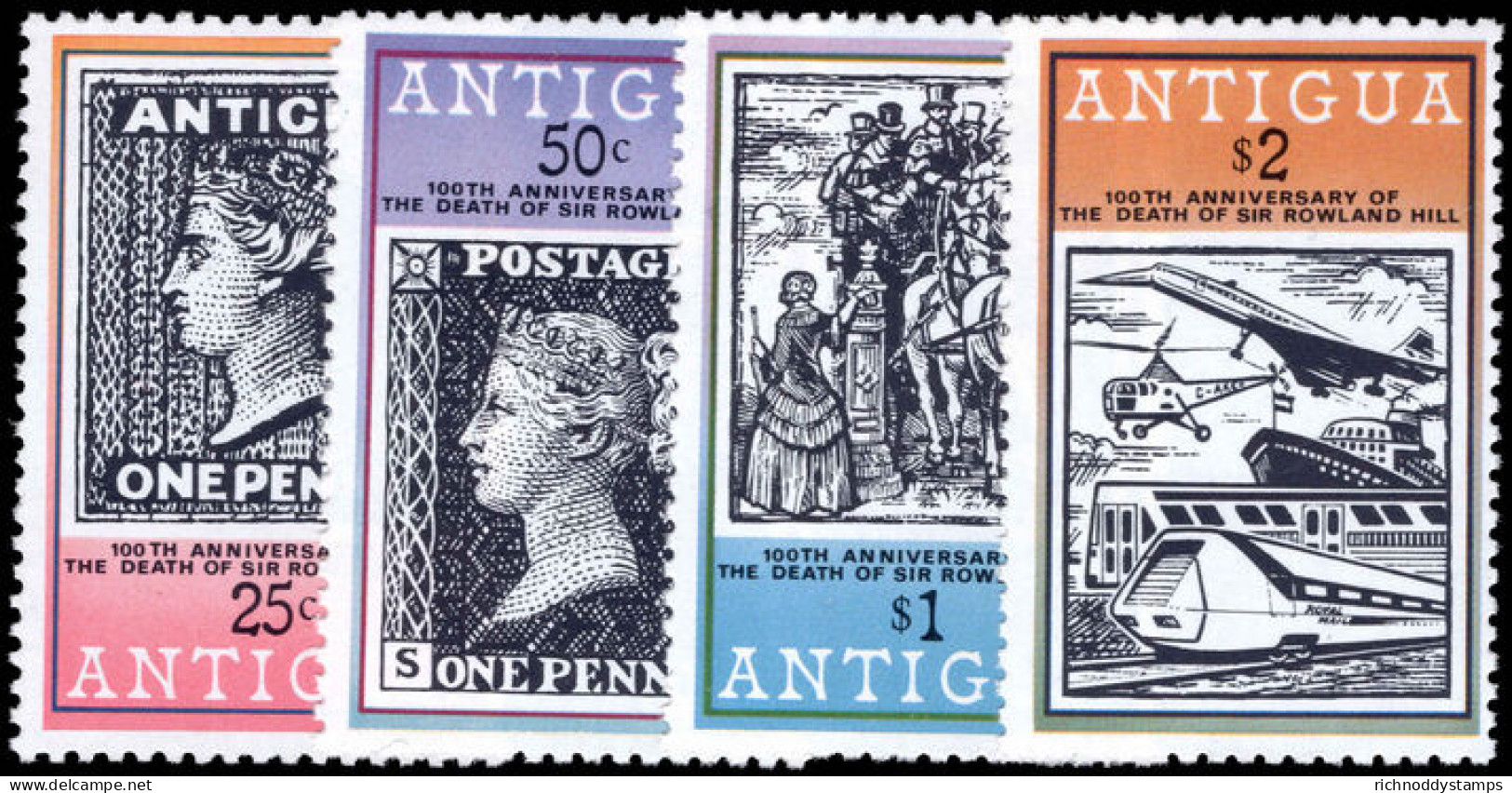 Antigua 1979 Death Centenary Of Sir Rowland Hill Perf 12 Unmounted Mint. - 1960-1981 Autonomie Interne