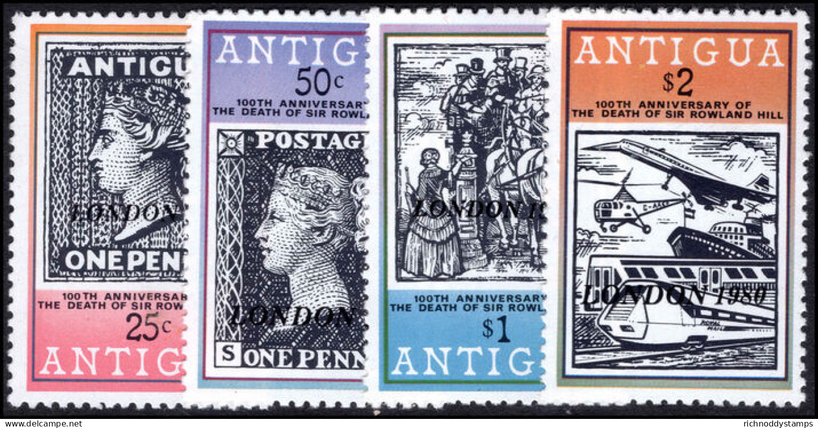 Antigua 1980 London 1980 International Stamp Exhibition Unmounted Mint. - 1960-1981 Ministerial Government