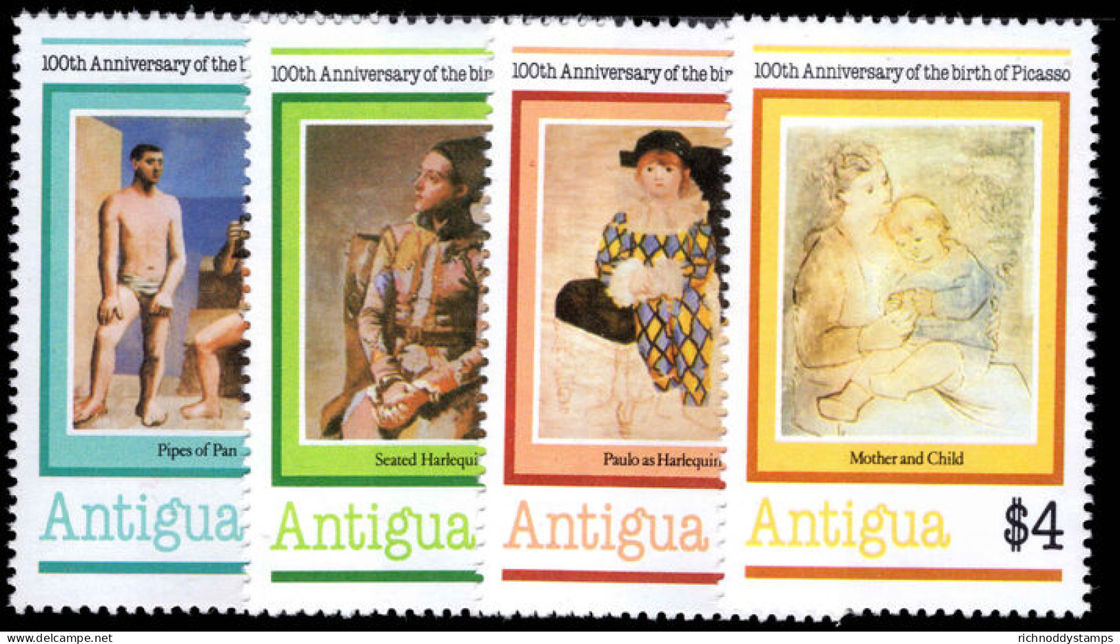 Antigua 1981 Birth Centenary Of Picasso Unmounted Mint. - 1960-1981 Interne Autonomie