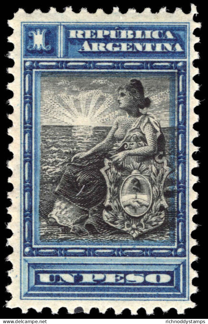 Argentina 1899-1903 1p Black And Deep Blue Perf 11&#189;c Fine Unmounted Mint. - Unused Stamps