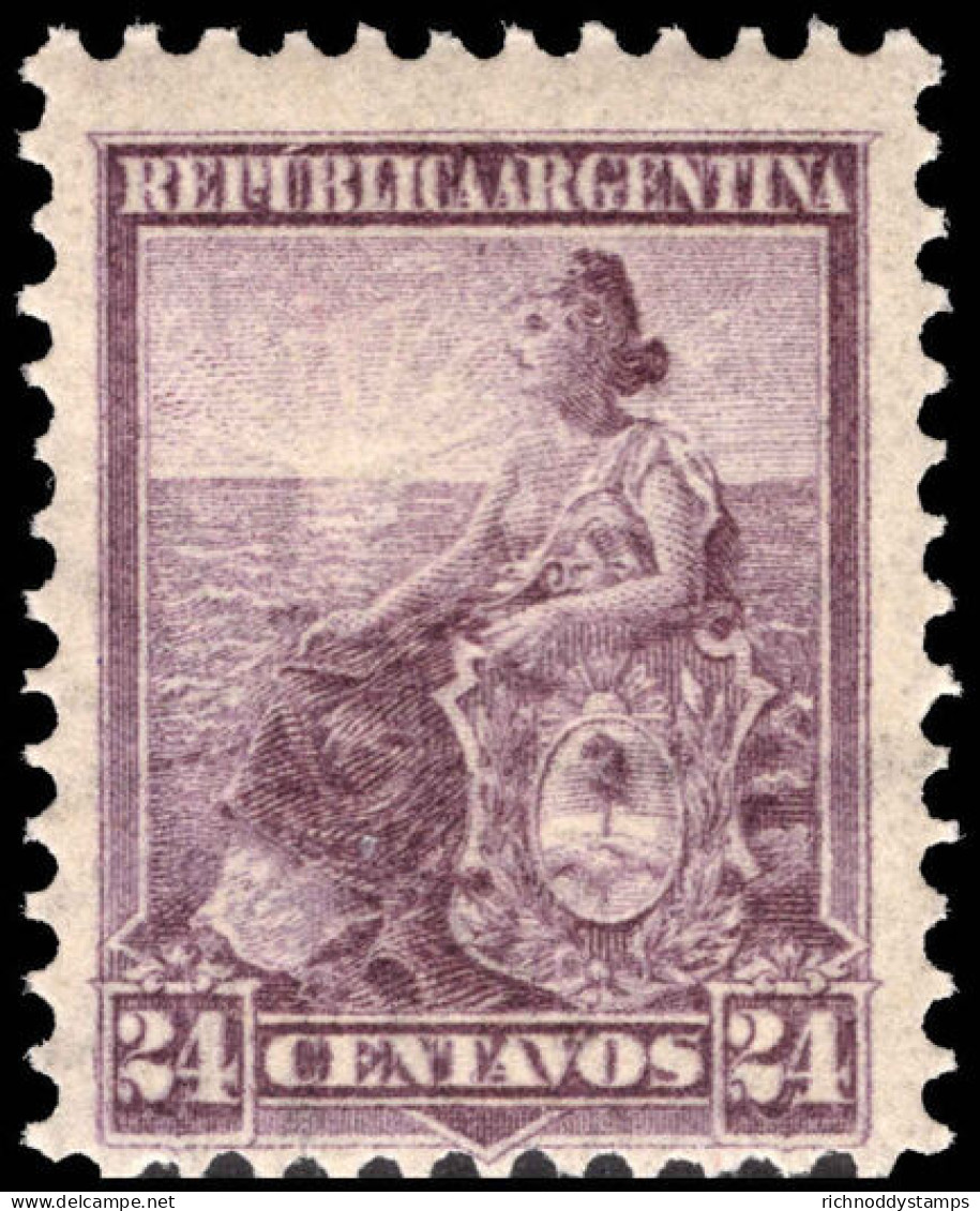 Argentina 1899-1903 24c Deep Lilac Perf 11&#189;c Fine Unmounted Mint. - Neufs