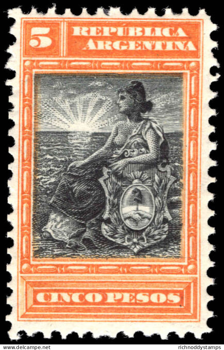 Argentina 1899-1903 5p Black And Brown-orange Perf 11&#189;c Fine Unmounted Mint. - Neufs