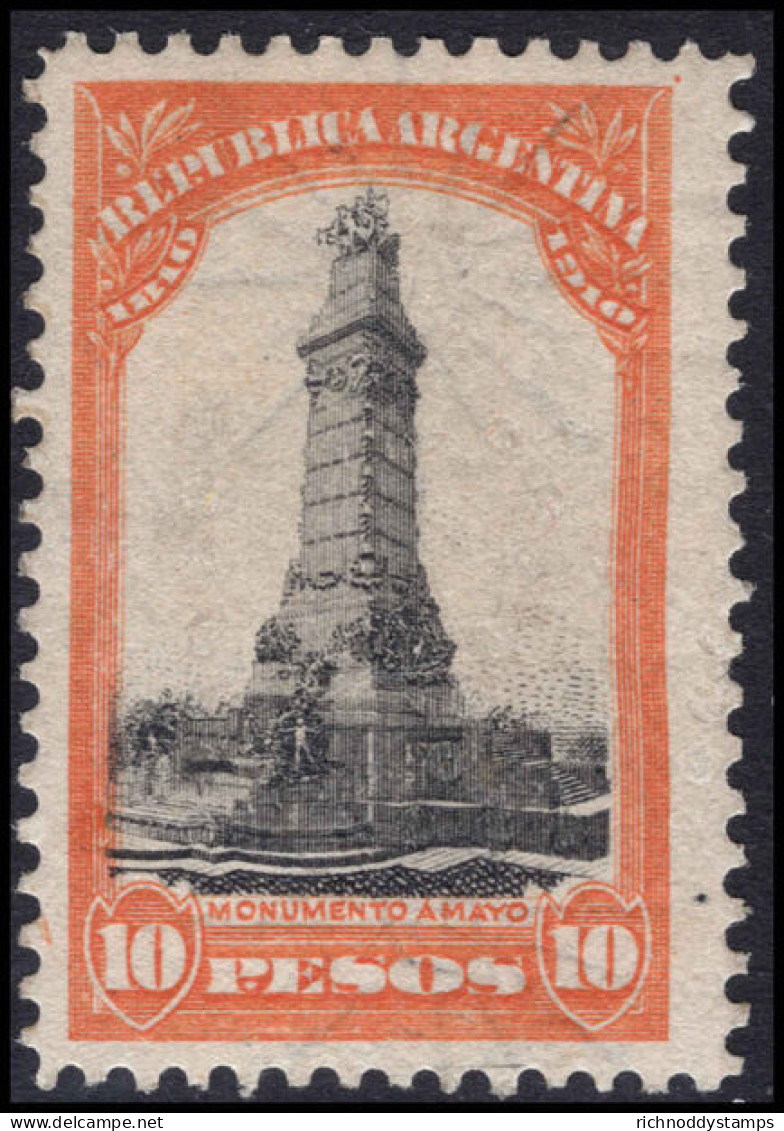 Argentina 1910 10p Centenary Monument Fine Unmounted Mint. - Unused Stamps