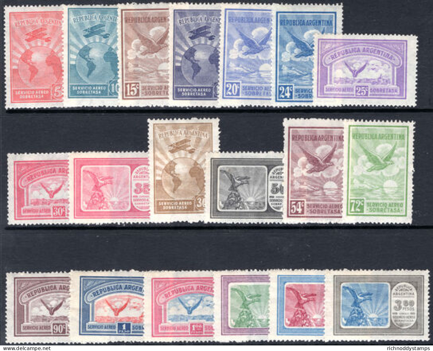 Argentina 1928 Air Set Fine Unmounted Mint. - Unused Stamps