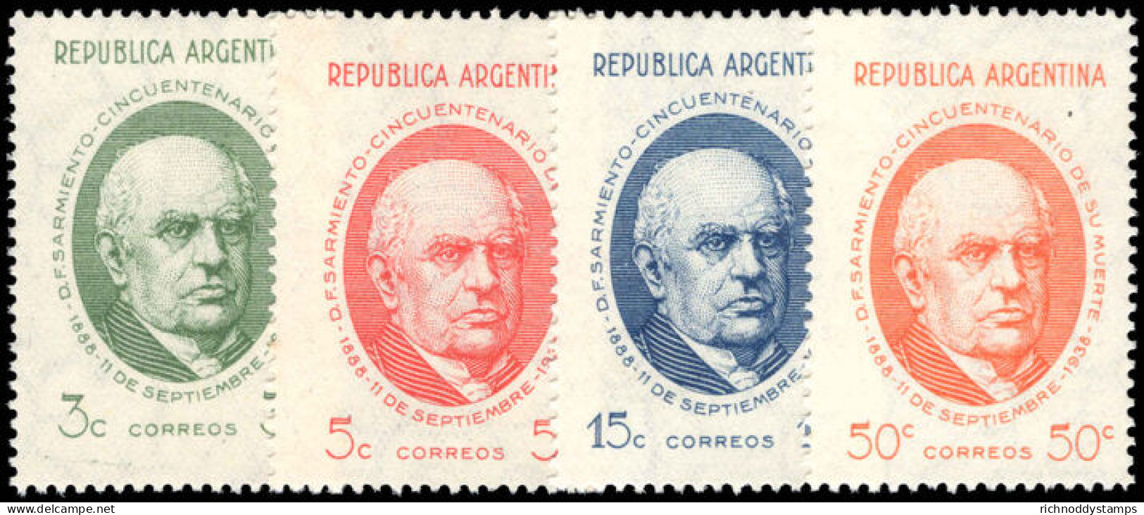 Argentina 1938 Presidents 50th Death Anniversary Unmounted Mint. - Nuevos