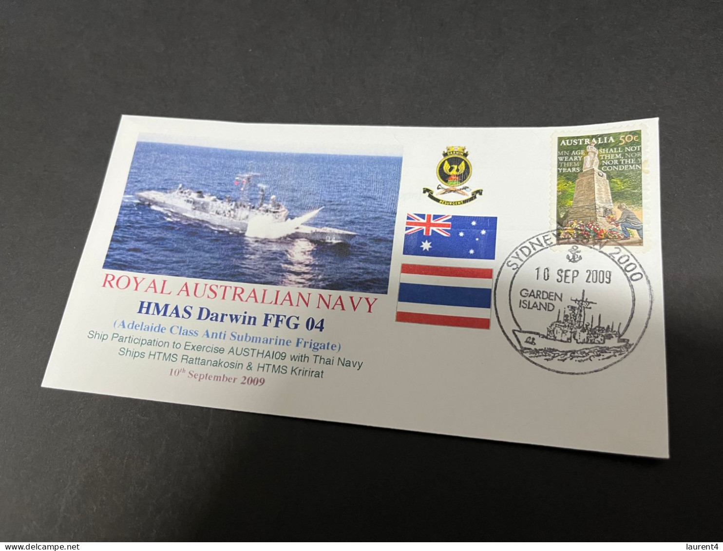 6-7-2023 (1 S 29) Royal Australian Navy Warship - HMAS Darwin FFG 04 (Thailand - Exercise AUSTHAI09) - Andere & Zonder Classificatie