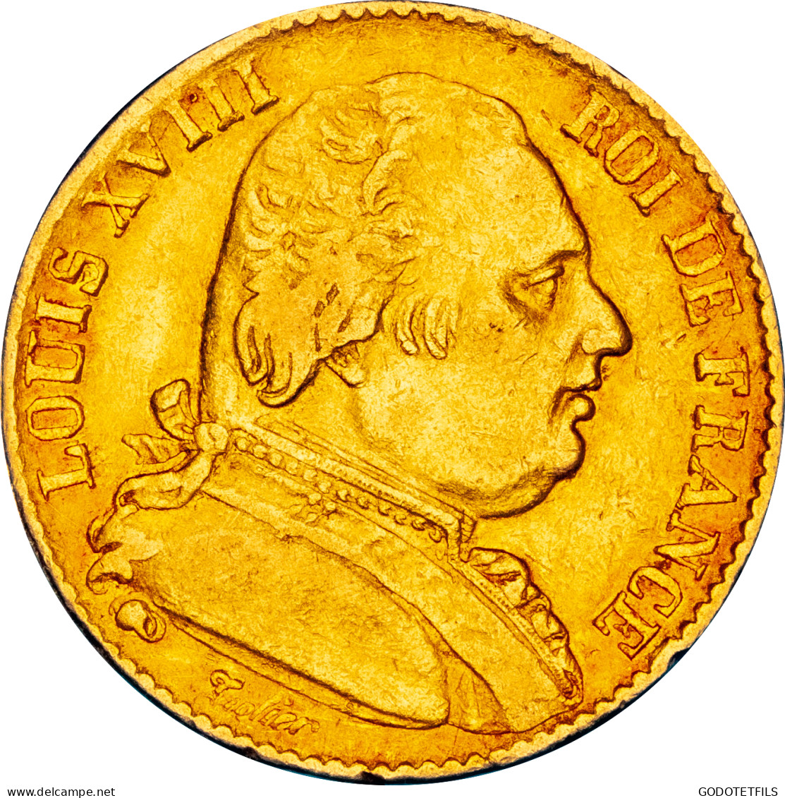 20 Francs Or Louis XVIII 1815 Bordeaux - 20 Francs (gold)