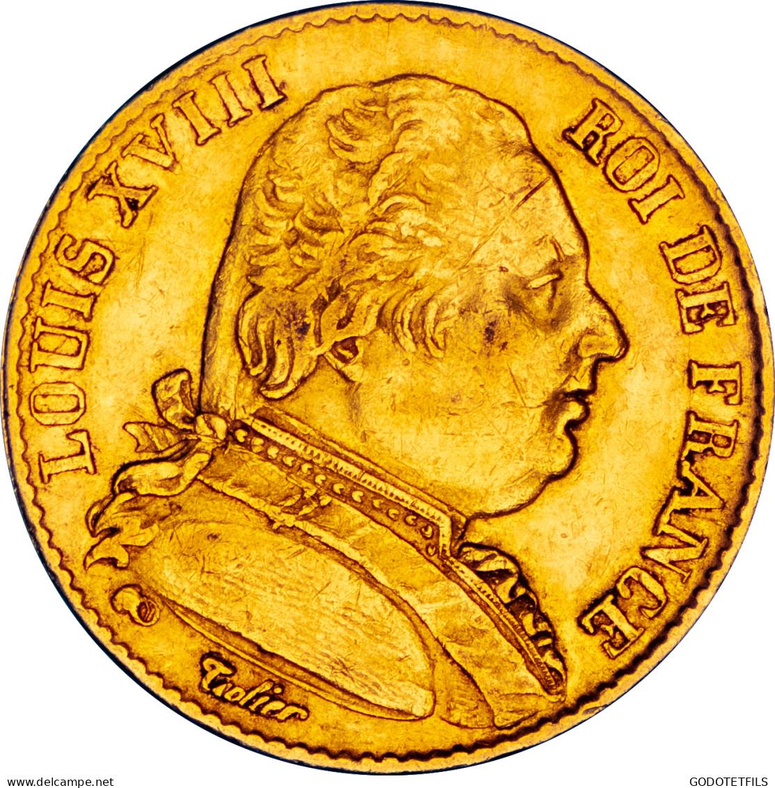 20 Francs Or Louis XVIII 1815 Paris - 20 Francs (oro)