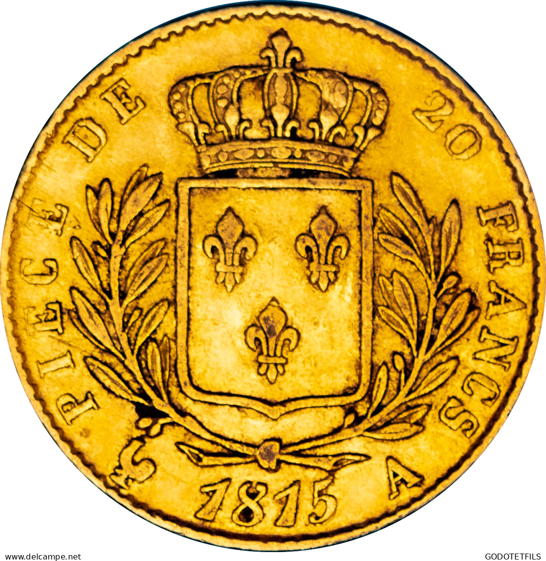 20 Francs Or Louis XVIII 1815 Paris - 20 Francs (gold)