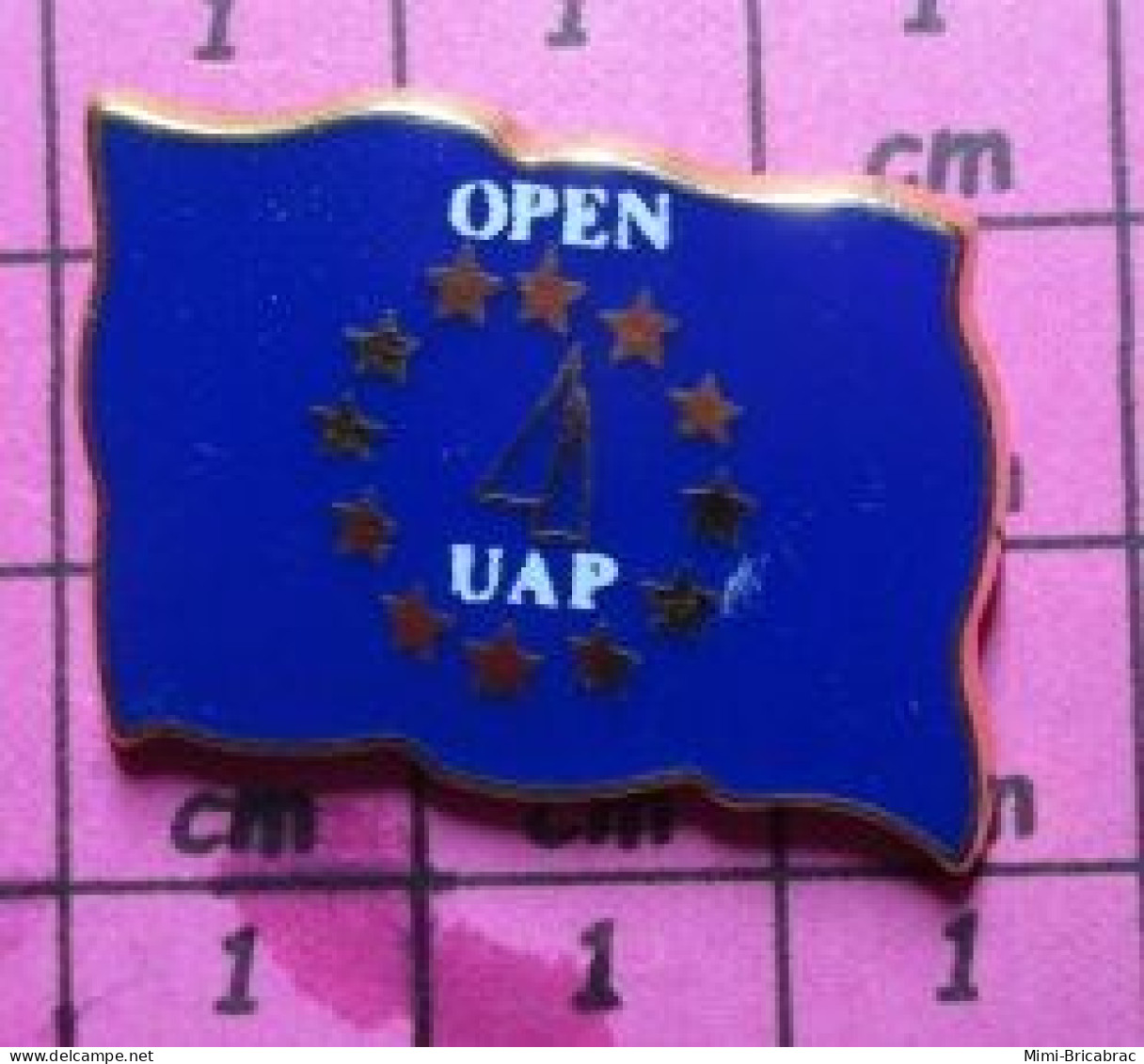 1518B  Pin's Pins / Beau Et Rare / SPORTS / VOILE OPEN UAP DRAPEAU EUROPE Par STARPIN'S - Zeilen
