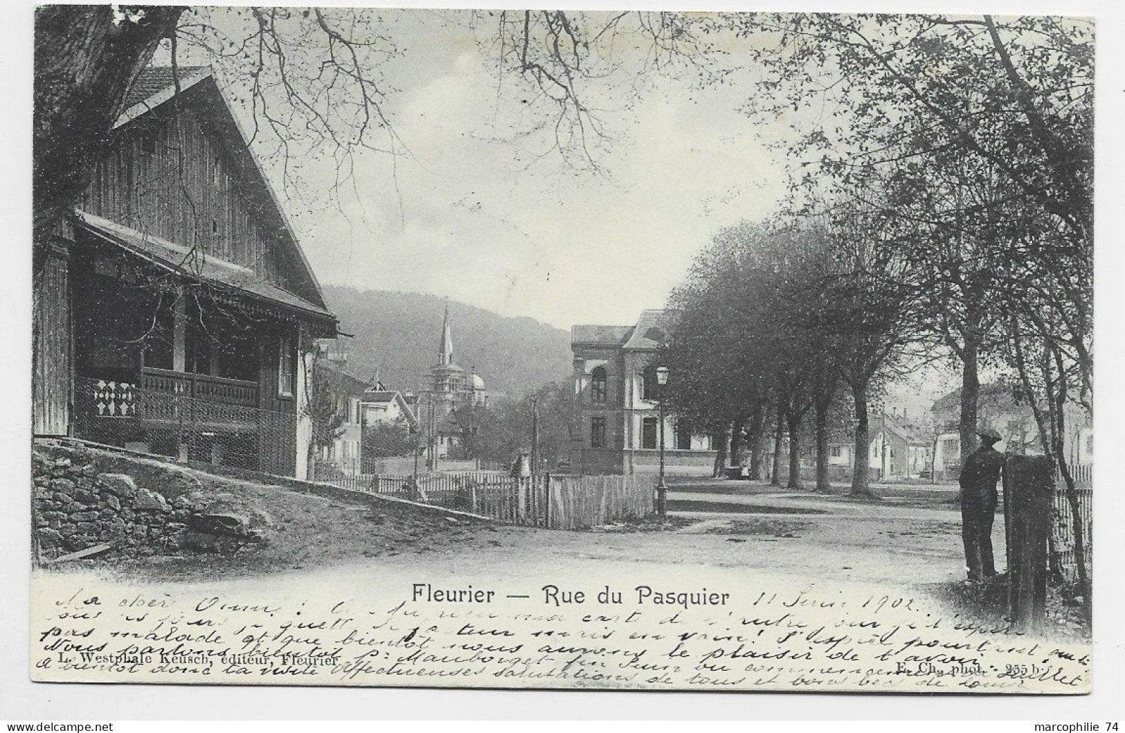 FLEURIER RUE DU PASQUIER  SUISSE HELVETIA CARTE - Fleurier