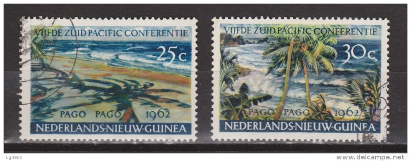 Nederlands Nieuw Guinea Dutch New Guinea 76 - 77 Used ; Pago Pago 1962 - Netherlands New Guinea