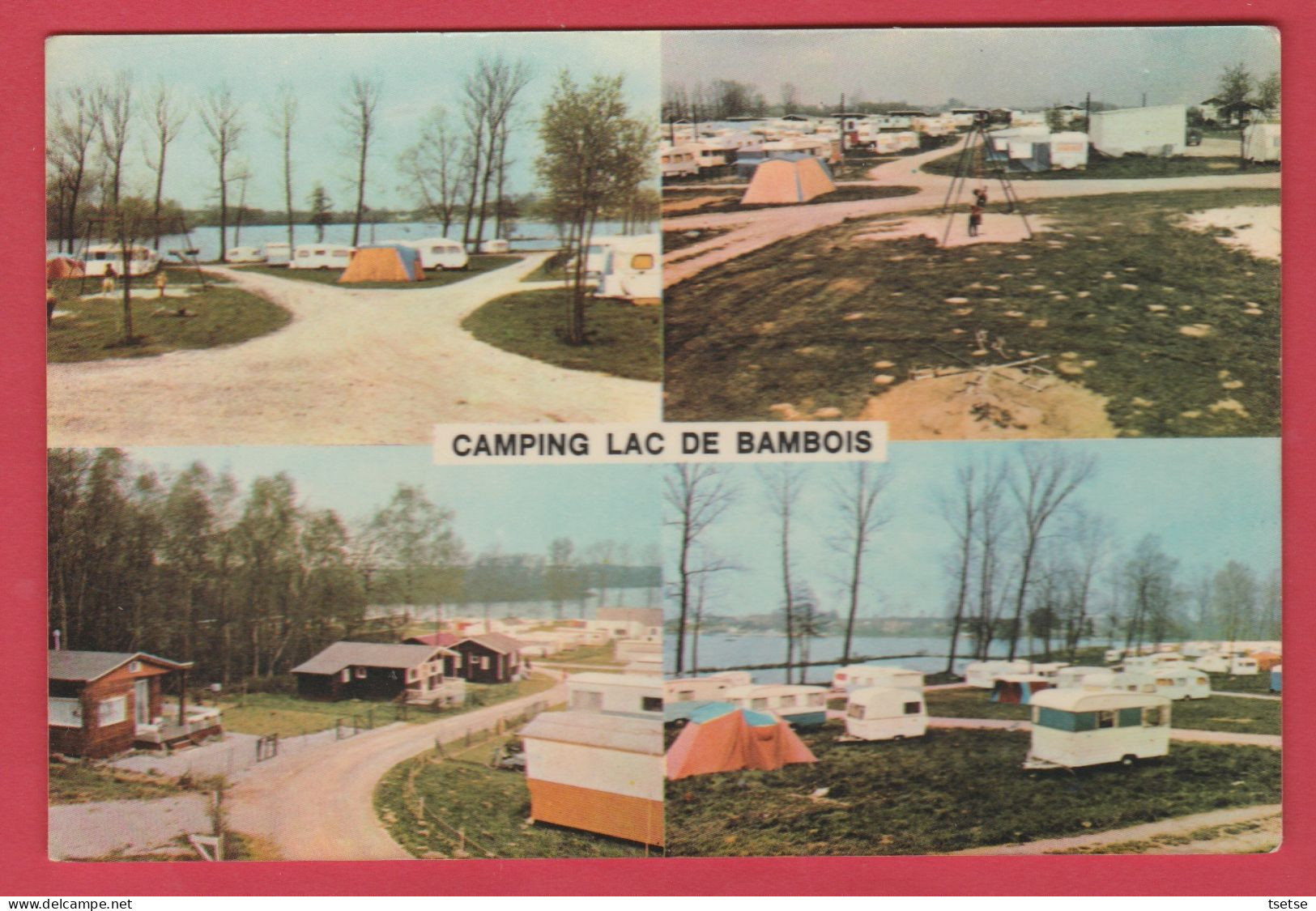 Bambois / Fosses-la -Ville  - Camping Du Lac  / 4 Vues... Tentes, Caravanes, Chalets / Années 60-70 ( Voir Verso ) - Fosses-la-Ville