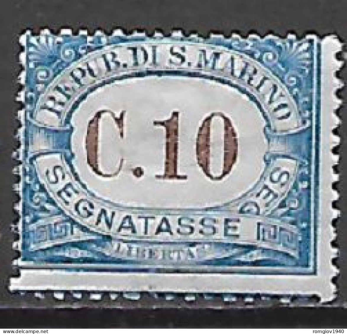 SAN MARINO  1925 SEGNATASSE COLORI CAMBIATI  SASS. 20 MLH VF - Impuestos