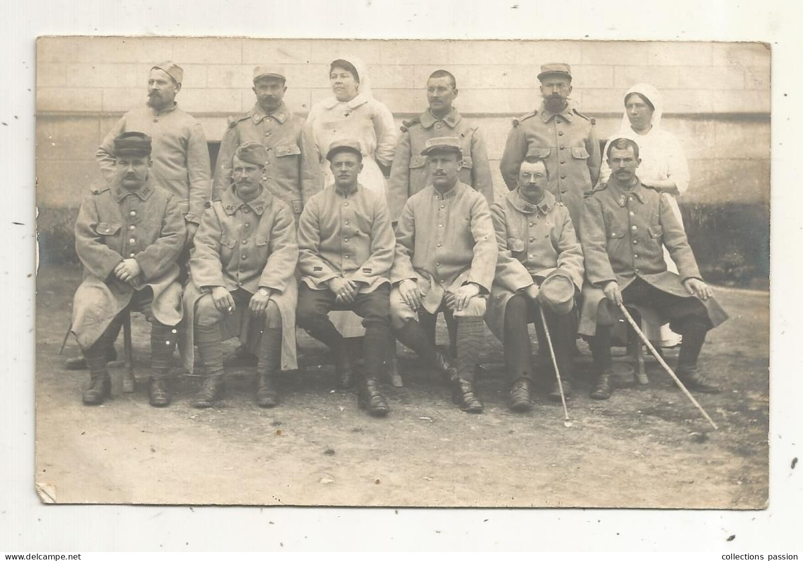 JC, Cp,  Carte Photo,  Militaires, Convalescence, Infirmières, Vierge - Personen