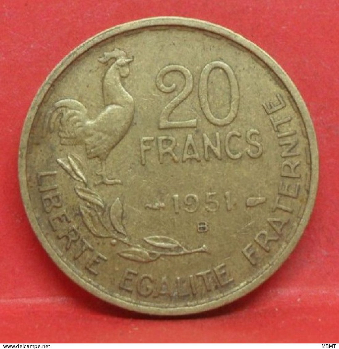 20 Francs G Guiraud 1951 B - TTB - Pièce Monnaie France - Article N°988 - 20 Francs