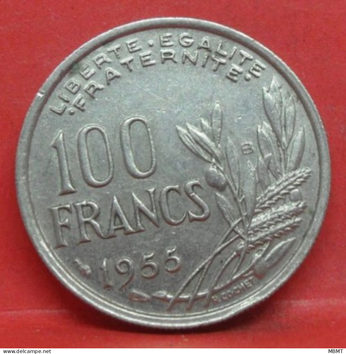 100 Francs Cochet 1955 B - TTB - Pièce Monnaie France - Article N°1019 - 100 Francs