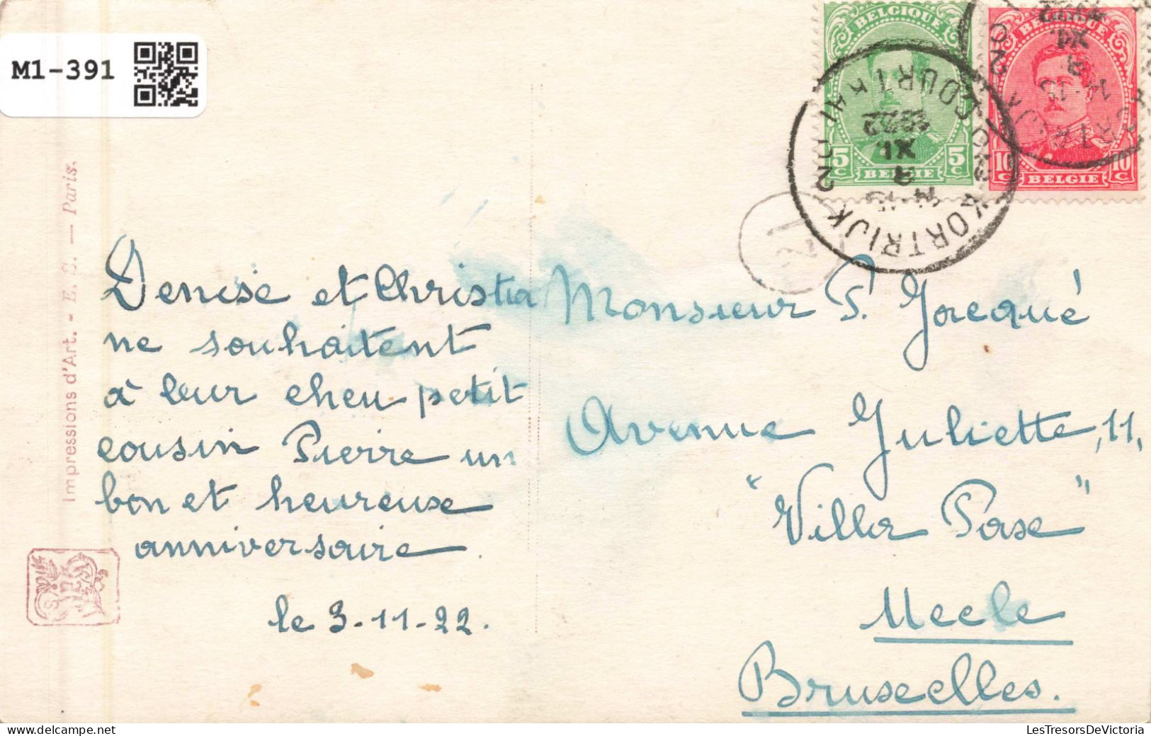 FRANCE - Salons De Paris - Mme Clotilde CHRETIEN COLOMBE - Les Poussins - Fillettes - Carte Postale Ancienne - Kerken