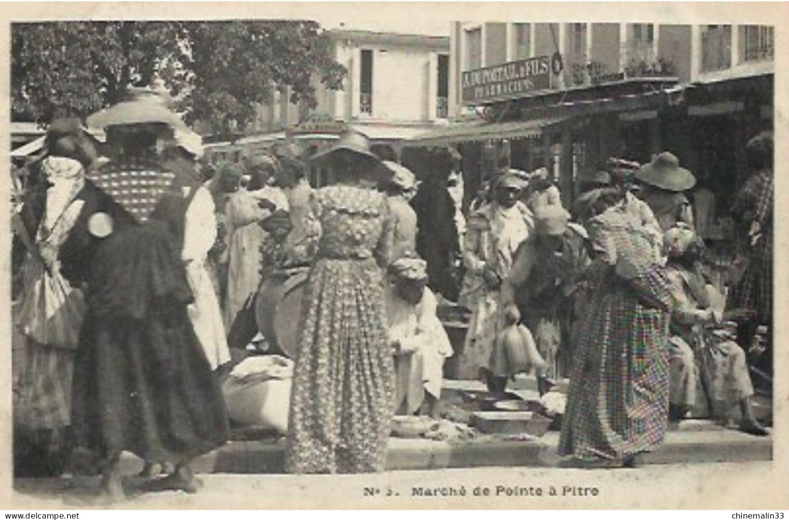 GUADELOUPE  LE MARCHÉ DE POINTE A PITRE  TRÈS  BELLE. ANIMATION 9X14 REIMPRESSION DE CARTES ANCIENNES - Pointe A Pitre