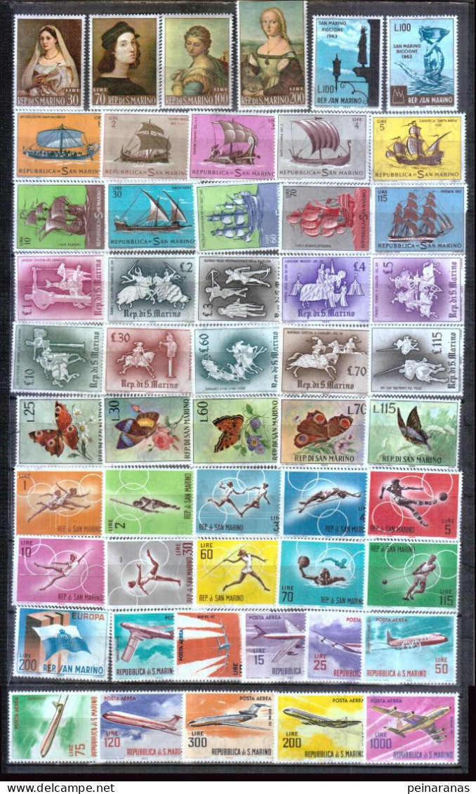 SAN MARINO 1962 A 1981- 20 AÑOS COMPLETOS NUEVOS - Annate Complete