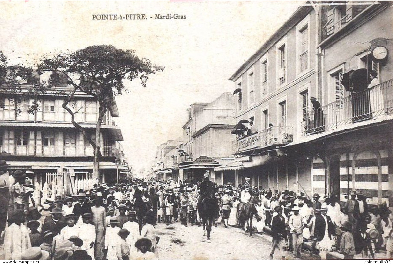 GUADELOUPE  POINTE A PITRE MARDI GRAS TRÈS  BELLE. ANIMATION 9X14 REIMPRESSION DE CARTES ANCIENNES - Pointe A Pitre