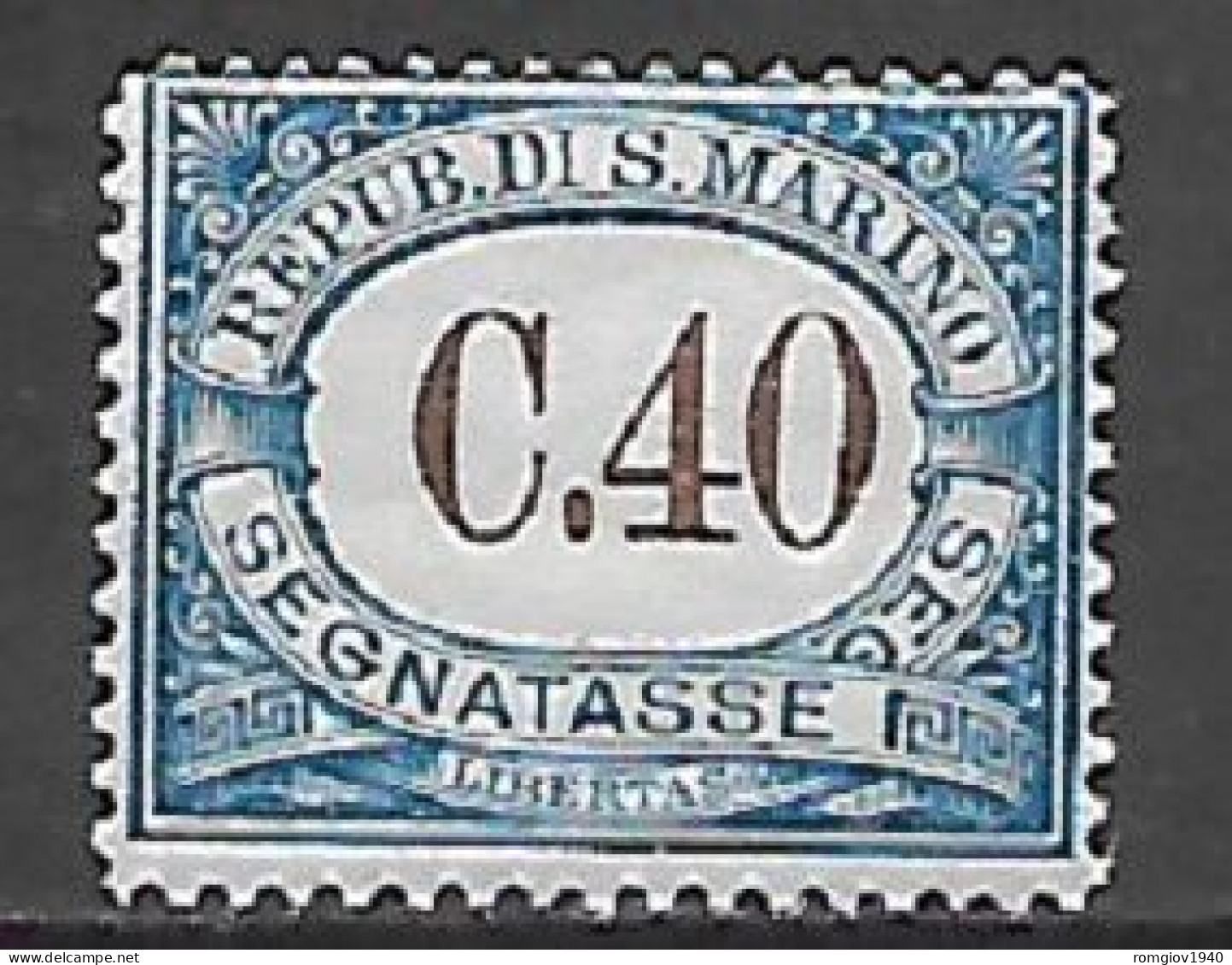 SAN MARINO  1939  SEGNATASSE DEL  1897-1919  SASS. 58  MLH  VF - Portomarken