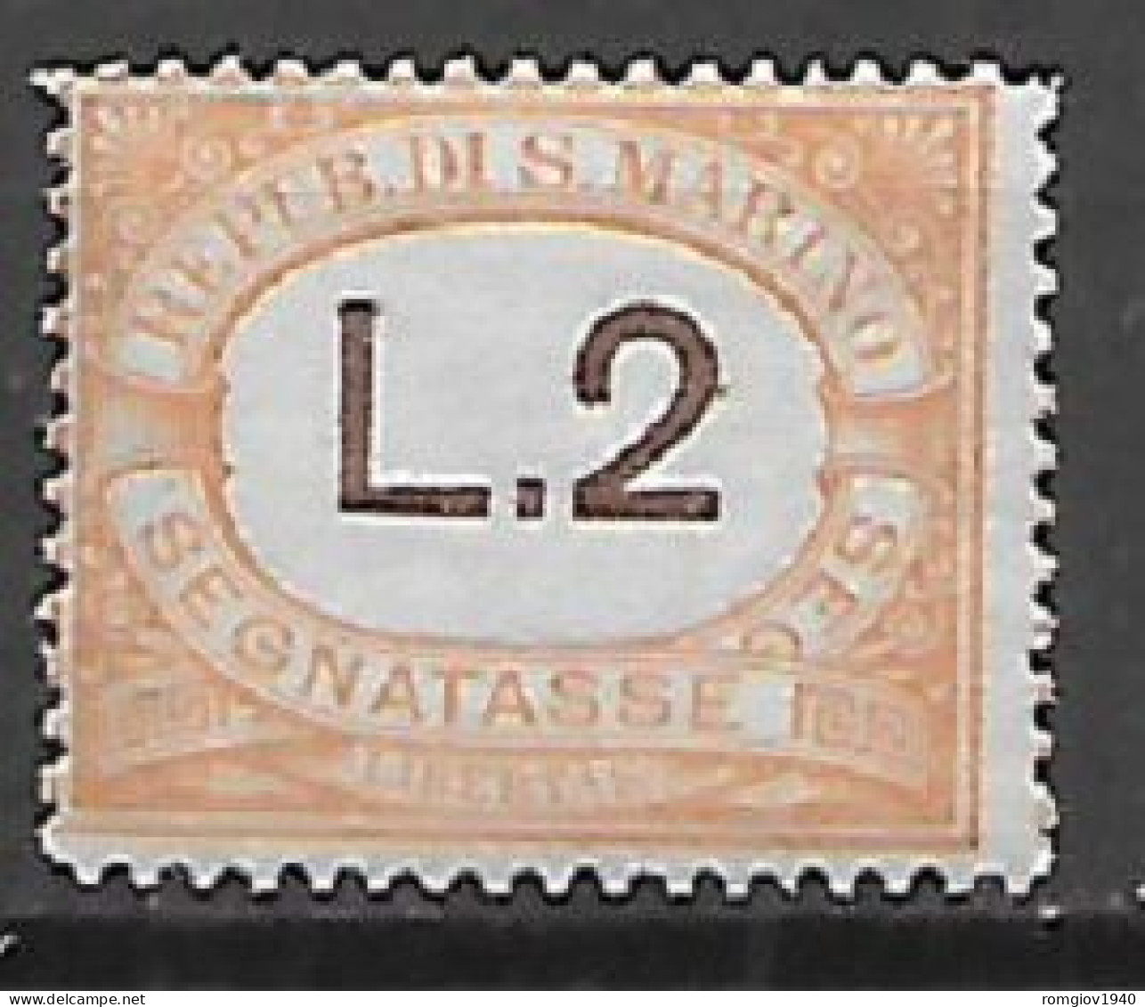 SAN MARINO  1940  SEGNATASSE DEL  1897-1919 SOPRASTAMPATI  SASS. 59   MLH  VF - Impuestos