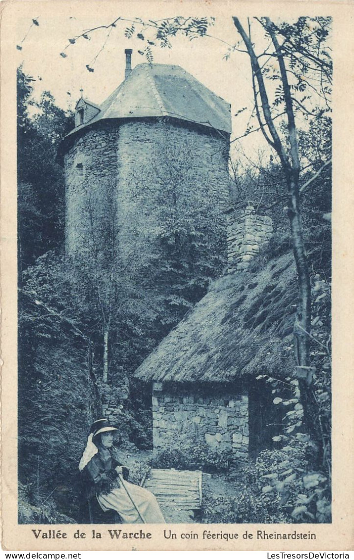 BELGIQUE - Vallée De Warche - Un Coin Féerique De Rheinardstein- Château - Chaumière - Femme - Carte Postale Ancienne - Weismes