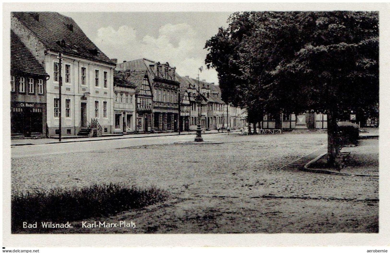 Alte Karte BAD WILSNACK - Karl-Marx-Platz - Bad Wilsnack