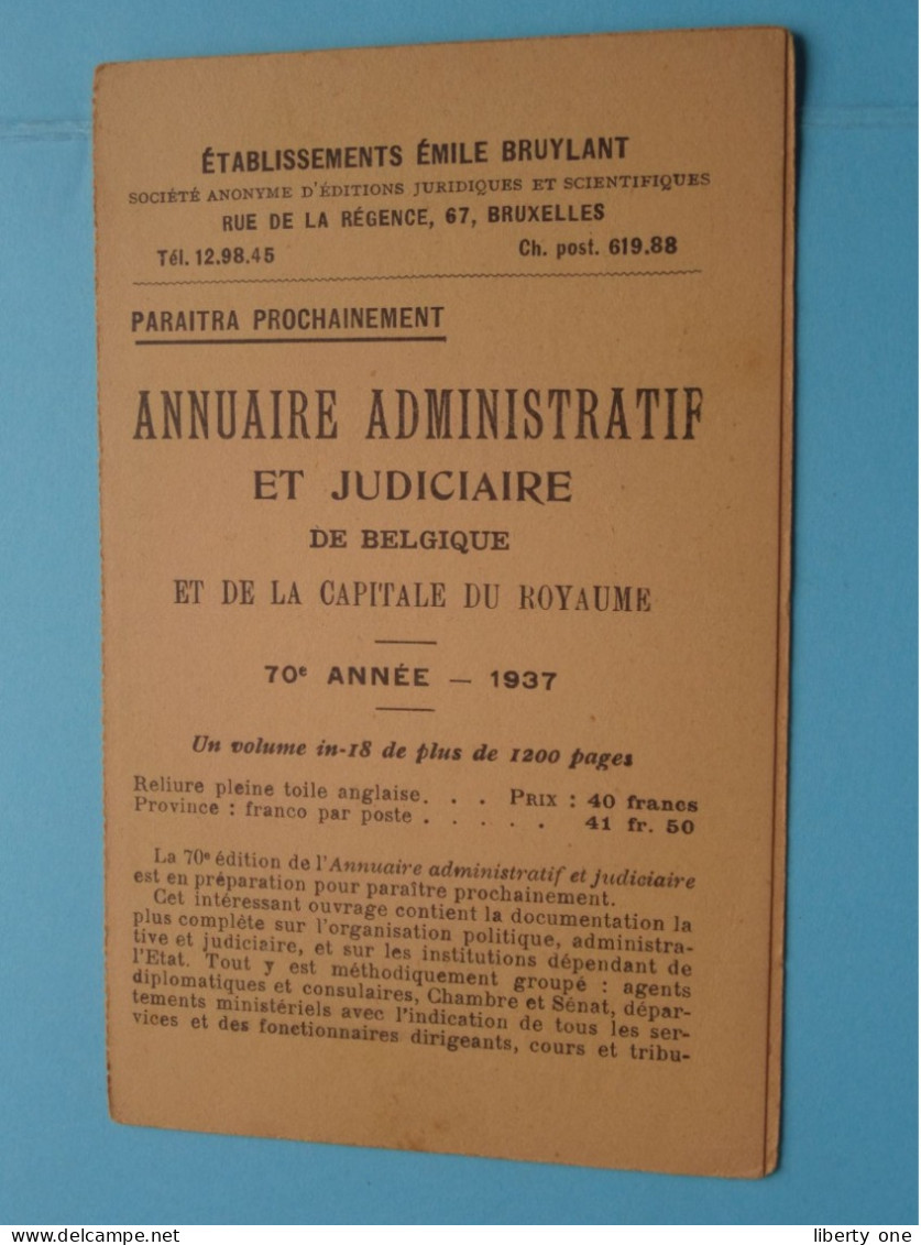 Ets. EMILE BRUYLANT > BRUSSEL " Bulletin De Commande De Librairie ( Zie / Voir SCANS ) Carte Lettre / Antwoordkaart ! - Petits Métiers