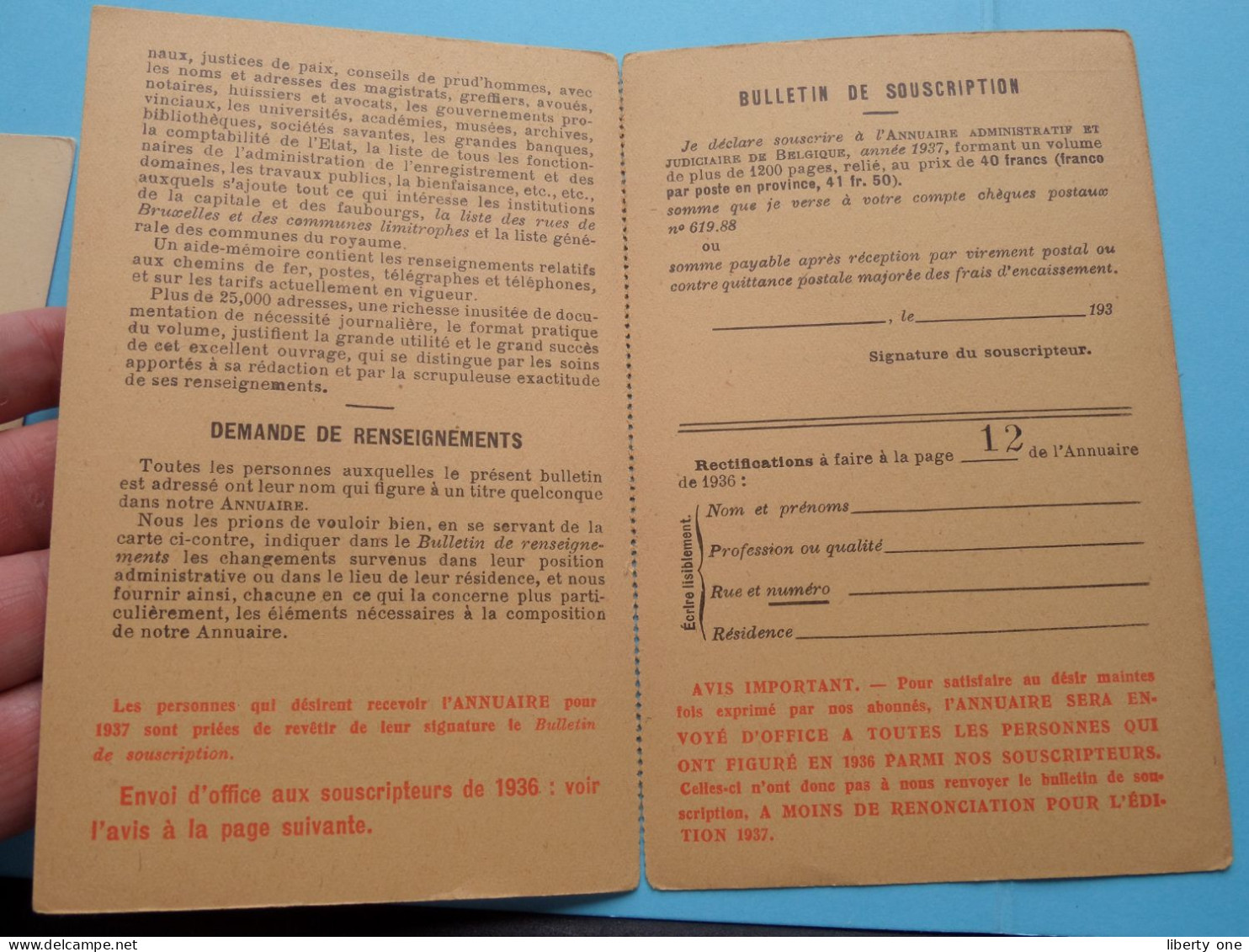 Ets. EMILE BRUYLANT > BRUSSEL " Bulletin De Commande De Librairie ( Zie / Voir SCANS ) Carte Lettre / Antwoordkaart ! - Petits Métiers