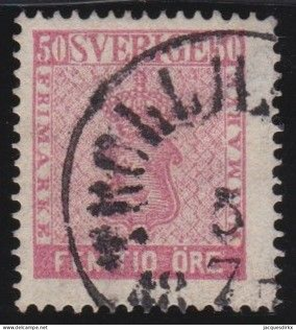 Zweden      .    Y&T    .    11  (2 Scans)          .    O   .     Cancelled    .   Hinged - Used Stamps