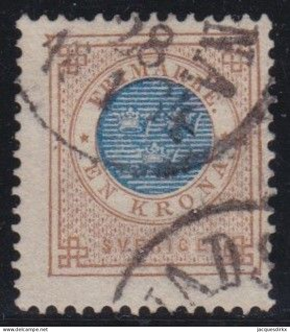 Zweden      .    Y&T    .    26   .  Perf.  13          .    O   .     Cancelled    .   Hinged - Used Stamps