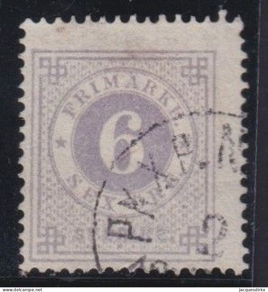 Zweden      .    Y&T    .    19-B   .  Perf.  14          .    O   .     Cancelled    .   Hinged - Used Stamps